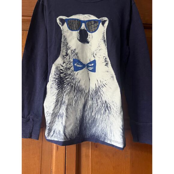 J. Crew Crewcuts Boy's Polar Bear Regular Fit T-Shirt Long Sleeve Navy S (6-7) - Picture 7 of 8
